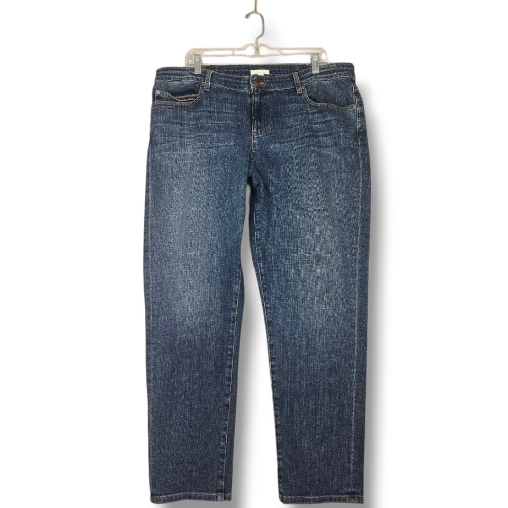 Eileen Fisher Size 16 Straight Leg Jean Organic Cotton Womens